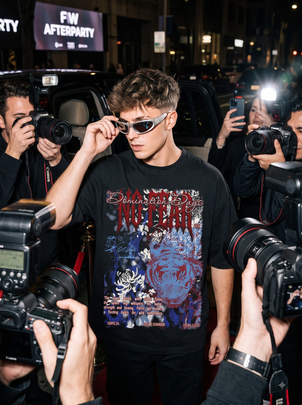 No Fear Premium Graphic Unisex Terry Oversized Tee