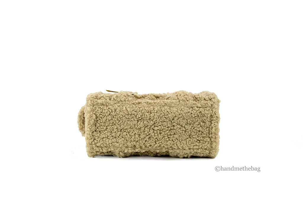 Marc Jacobs The Teddy Mini Beige Sherpa Tote Bag
