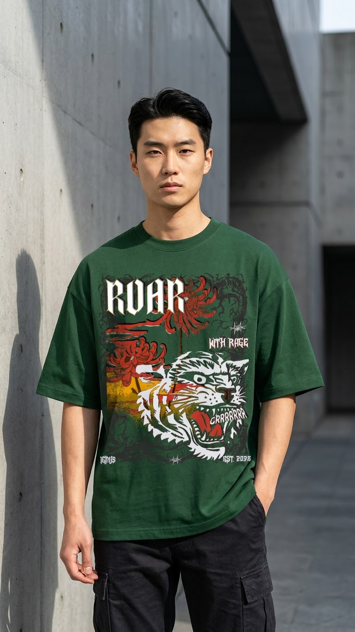 Roar With Rage Unisex Terry Oversized Tee