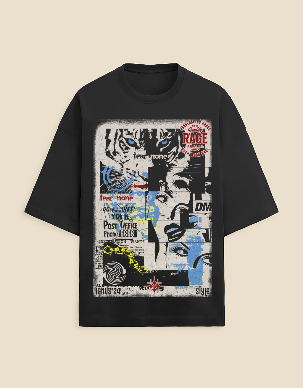 News of Rage Premium Unisex Terry Oversized Graphic Tee